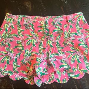 Crown & Ivy Pink and Green Scalloped Shorts - new without tags